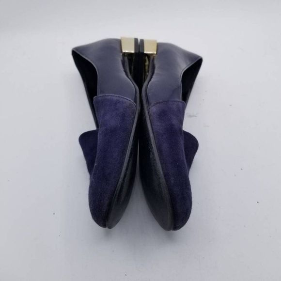 Aldo Womens Abbatha Loafer Flat Shoes Blue Leather Slip On Almond Toe 6 EUR 36 - Picture 7 of 9